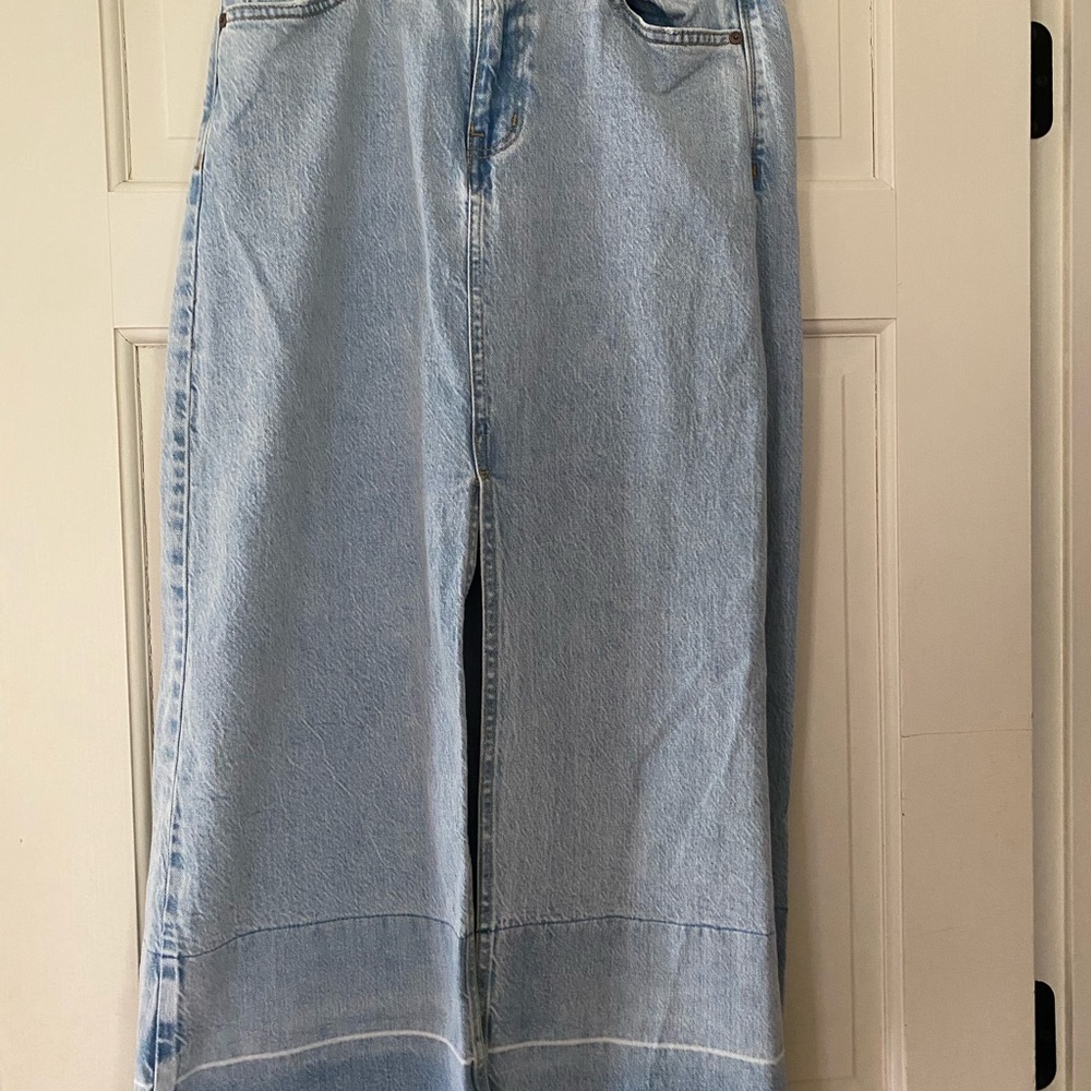 Habitual Light Blue Denim Maxi Skirt